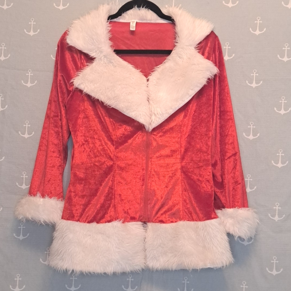 4-Piece Women's Red Santa Claus Suit – Sizes M/L for Festive Fun!